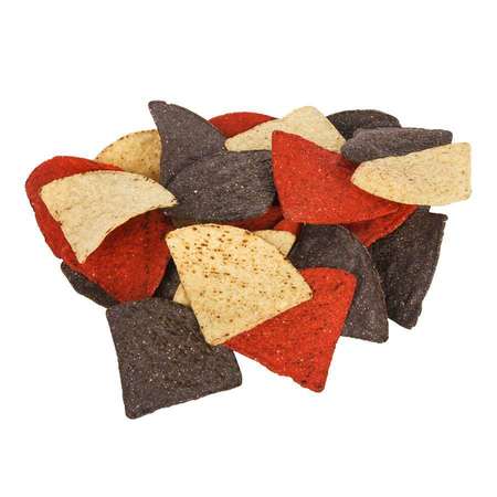 MISSION FOODS Mission Foods Tri-Color Triangle Tortilla Chips 2lbs Bag, PK6 8613
